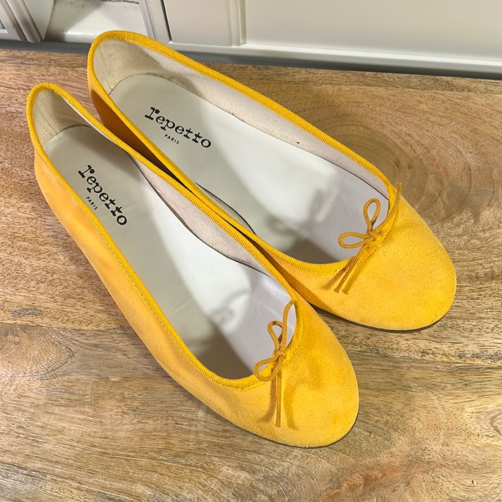 Repetto Suede Ballet Flats, Sz 41. Never worn outside.